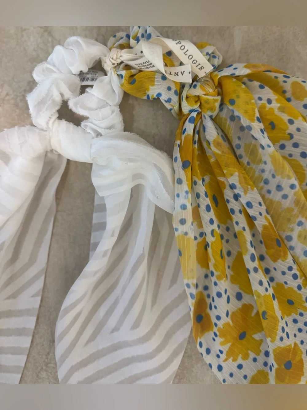Anthropologie  Scarf Scrunchie Set